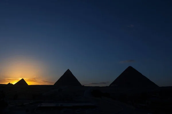 Ägypten Kairo Giza Allgemeine Ansicht Der Pyramiden — Stockfoto