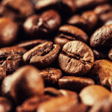 kavrulmuş kahve çekirdekleri arka plan, yakından görmek