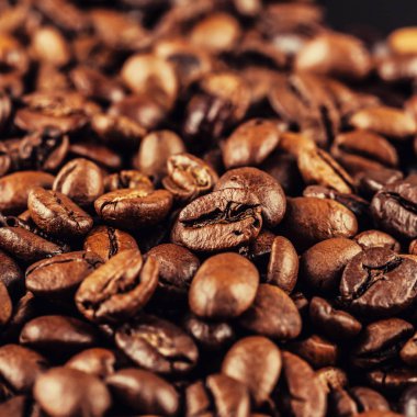 kavrulmuş kahve çekirdekleri arka plan, yakından görmek