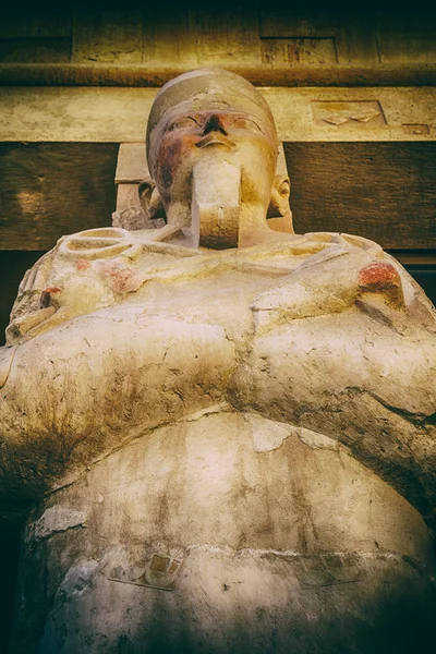 Hermosa Vista Del Antiguo Templo Karnak Luxor — Foto de Stock