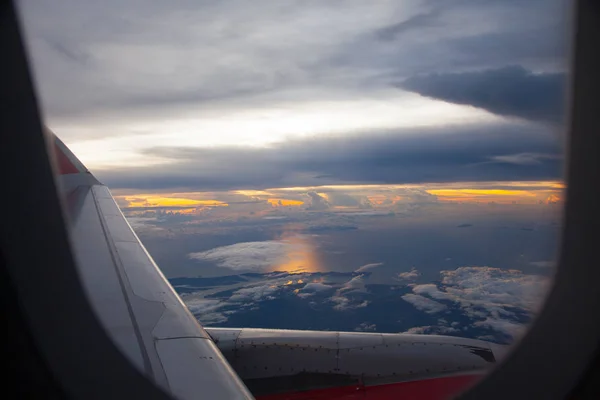 Hermoso Fondo Azul Cielo Con Puesta Sol —  Fotos de Stock