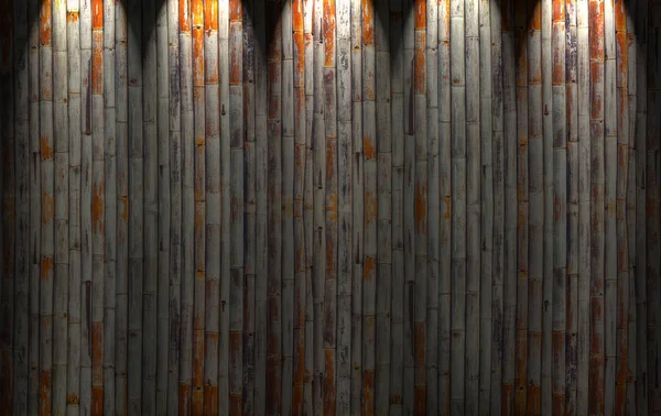 Старый Бамбуковый Забор Вид Спереди Крупным Планом — стоковое фото