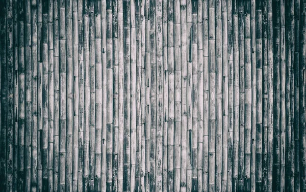Gamla Bambu Staket Bakgrund Närbild — Stockfoto