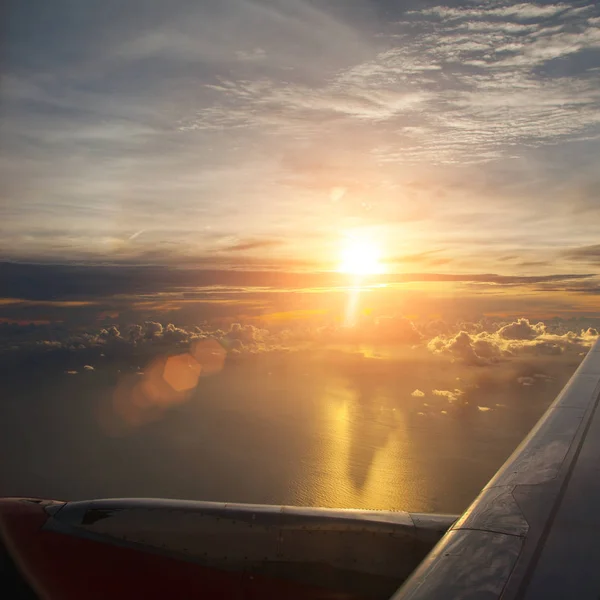 Bello Sfondo Cielo Blu Con Tramonto — Foto Stock