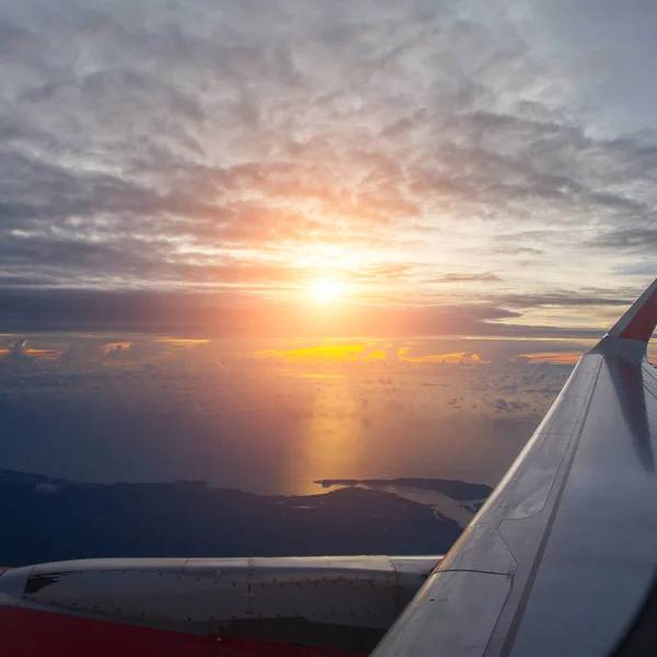 Bello Sfondo Cielo Blu Con Tramonto — Foto Stock