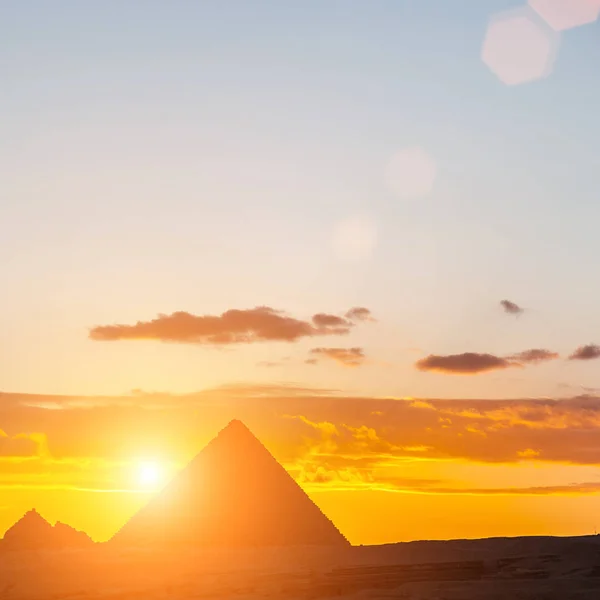 Egitto Cairo Giza Veduta Generale Delle Piramidi — Foto Stock