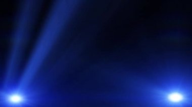 Duman ile soyut mavi spot ışıklar