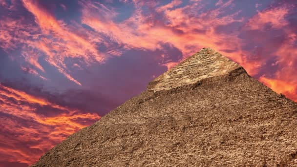 Egypte Cairo Gizeh Algemeen Beeld Van Piramides — Stockvideo