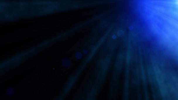Abstract Blauw Plek Licht Met Rook — Stockvideo
