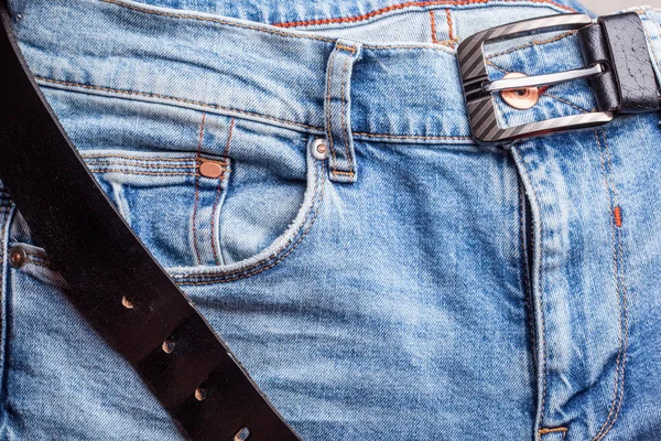 Jeans Achtergrond Denim Met Naad Van Fashion Design — Stockfoto