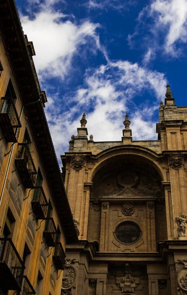 Vista Catedral Granada Desde Calle — Foto de Stock