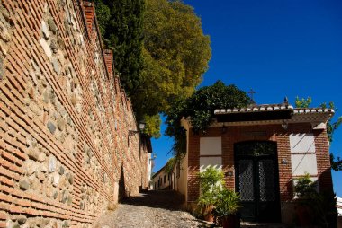 İspanyol şehrin cadde görünümü