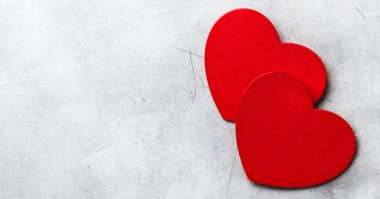 Sevgililer günü kopya alan arka plan kırmızı kalpler seviyorum