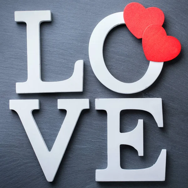 Saint Valentin lettres de vacances message texte carte d'amour fond — Photo