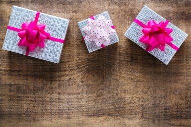 Sevgililer günü tatil aşk hediye kutuları arka plan