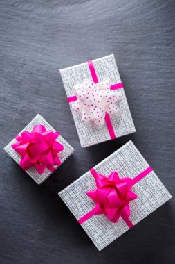 Sevgililer günü tatil aşk hediye kutuları arka plan