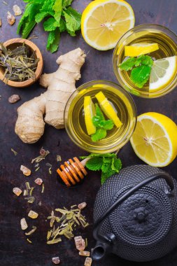 Japon Çin çay çaydanlık limon nane