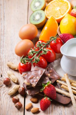 Anti gıda, sağlıklı yaşam konsepti yelpazesi