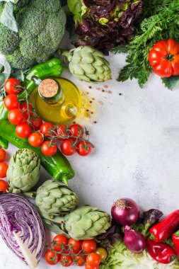 Taze organik çiftçi pazar sebze çeşitleri