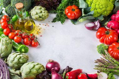 Taze organik çiftçi pazar sebze çeşitleri