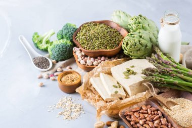 Sağlıklı vegan protein kaynağı ve vücut yiyecek geliştirme