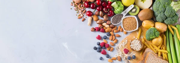 Yemek pişirmek için vegan gıda seçimi sağlıklı zengin lif kaynakları