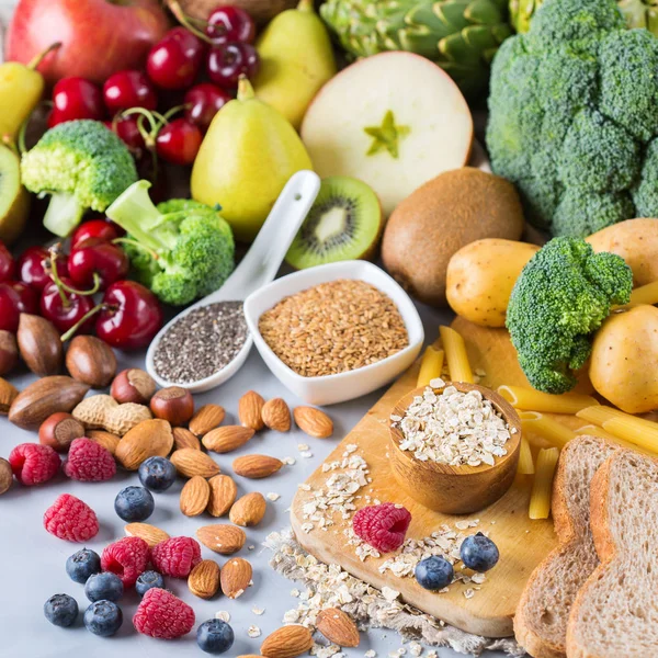 Yemek pişirmek için vegan gıda seçimi sağlıklı zengin lif kaynakları