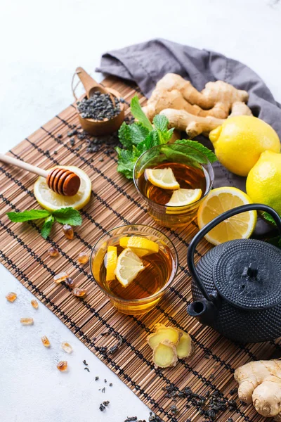 Japon Çin çay çaydanlık limon zencefil nane