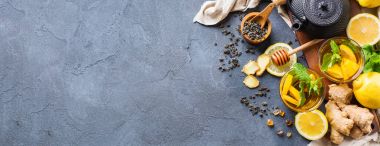 Japon Çin çay çaydanlık limon zencefil nane