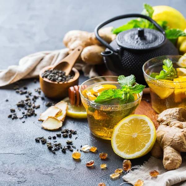 Japon Çin çay çaydanlık limon zencefil nane