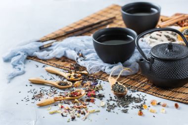 Japon Çin Bitkisel masala çay çaydanlık yelpazesi