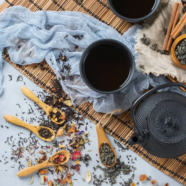 Auswahl japanischer Kräutermasala-Teekanne — Stockfoto