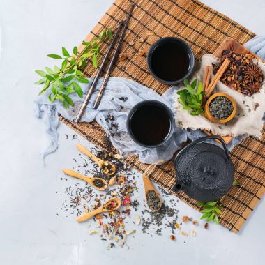 Japon Çin Bitkisel masala çay çaydanlık yelpazesi