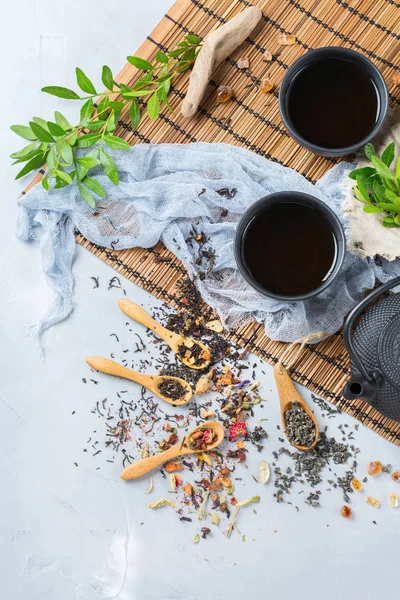 Selección de la tetera de té de masala de hierbas chinas japonesas —  Fotos de Stock