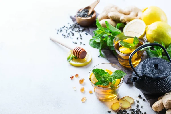 Japon Çin çay çaydanlık limon zencefil nane