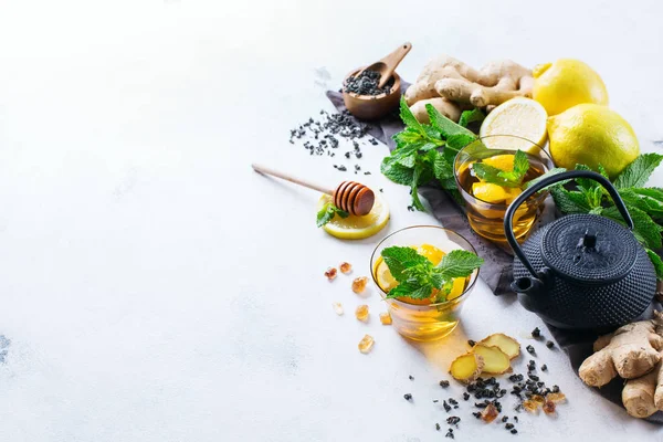 Japon Çin çay çaydanlık limon zencefil nane