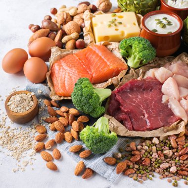 Sağlıklı protein kaynağı ve vücut yiyecek geliştirme