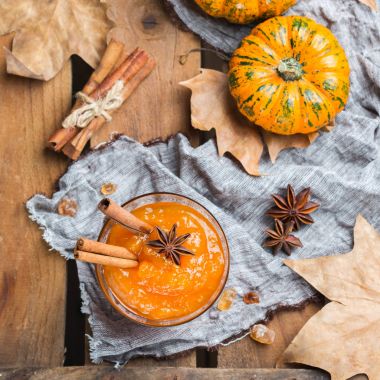 Sonbahar sonbahar kabak reçeli lezzetli baharatlar ile