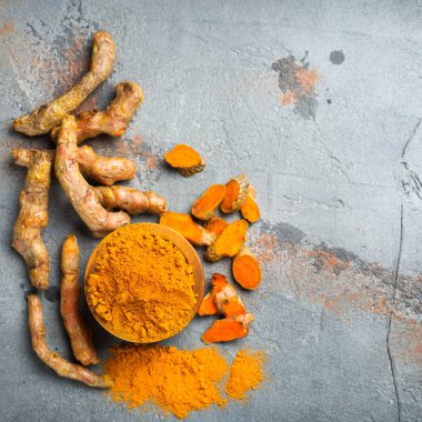 Ham zerdeçal kökü curcuma longa tozu