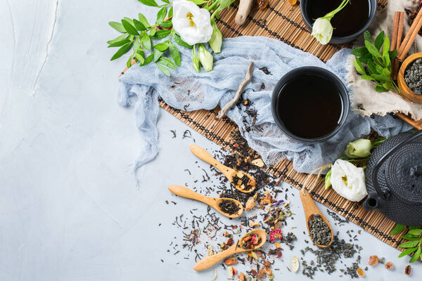 Selection of japanese chinese herbal masala tea teapot