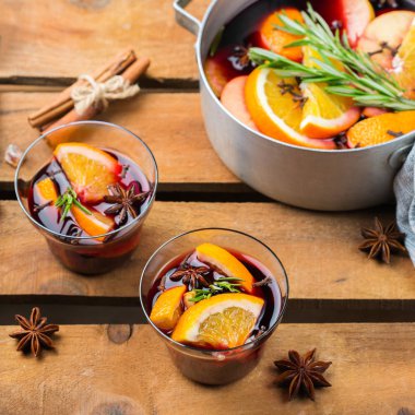 Noel kış sıcak içecek, mulled şarap