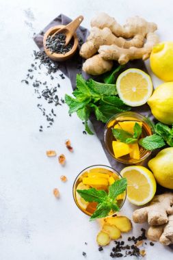 Zencefil limon nane ile Japon Çin çay