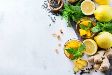 Zencefil limon nane ile Japon Çin çay