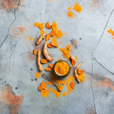 Ham zerdeçal kökü curcuma longa tozu