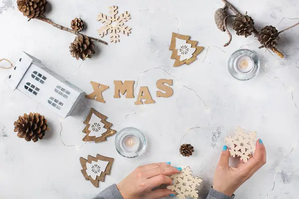 クリスマスの飾りにクリスマス新年休日の背景 — ストック写真