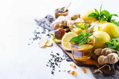 Japon Çin çay çaydanlık limon zencefil nane