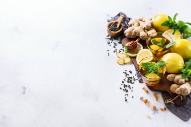 Japon Çin çay çaydanlık limon zencefil nane