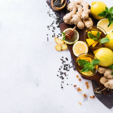 Japon Çin çay çaydanlık limon zencefil nane