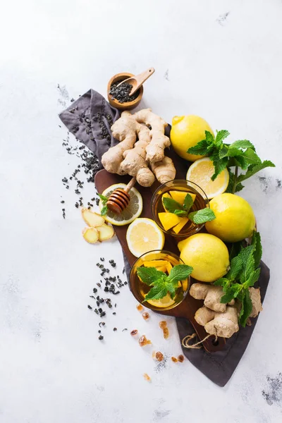 Japon Çin çay çaydanlık limon zencefil nane