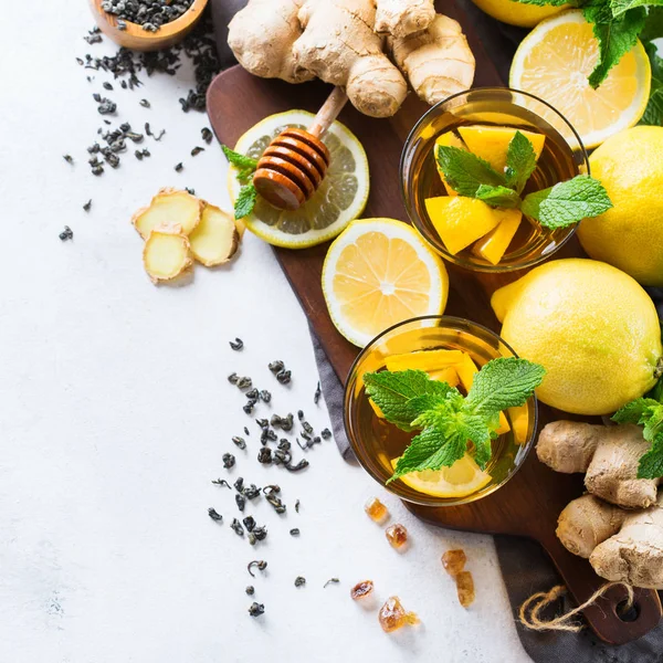 Japon Çin çay çaydanlık limon zencefil nane